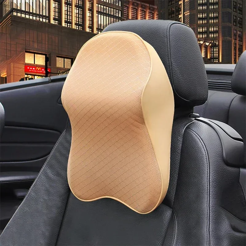 

Car Neck Pillow Adjustable Head Restraint 3D Memory Foam Auto Headrest Travel Pillow Neck Support Holder Seat Covers Car Styling