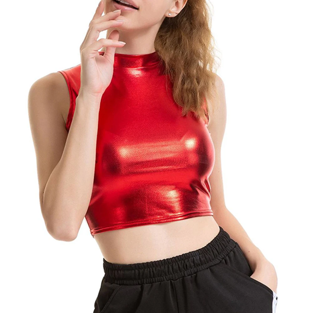 Sexy Women WetLook Bustier Vest Blouse Halter Crop Top Oil Shiny Sleeveles PU Leather Crop Top Tank Dance Clubwear Hot Girl Top
Sexy Women WetLook Bustier Vest Blouse Halter Crop Top Oil Shiny Sleeveles PU Leather Crop Top Tank Dance Clubwear Hot Girl Top
