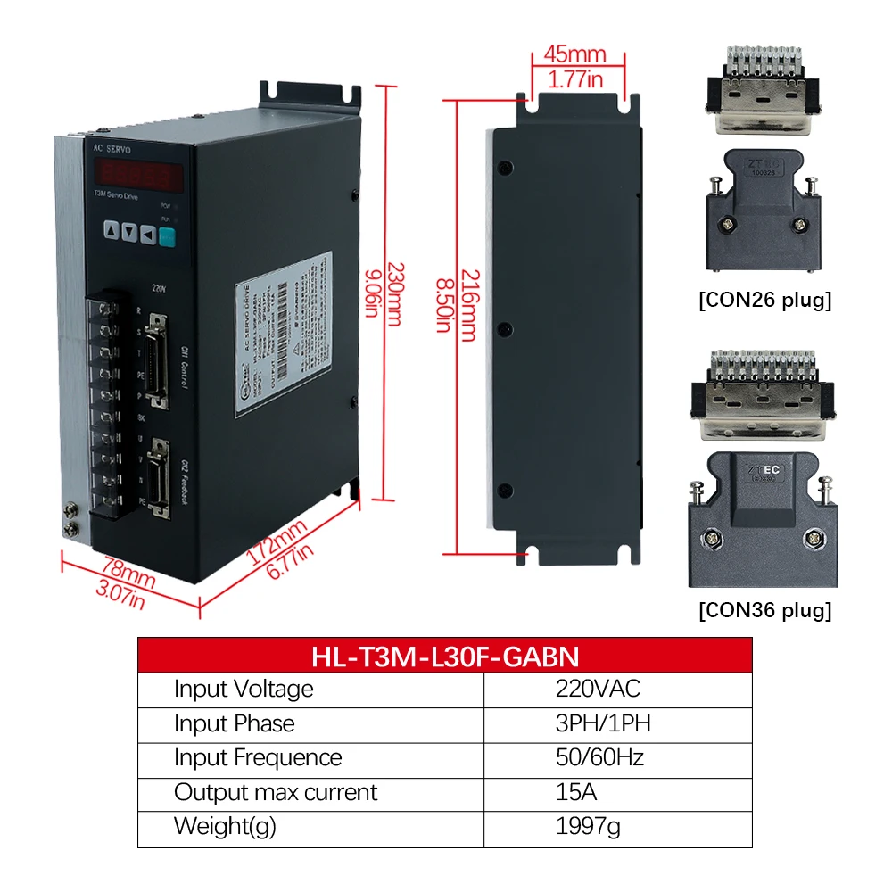 Драйвер серводвигателя XLWLH HL-T3M-L30F-GABN 220V
Драйвер серводвигателя XLWLH HL-T3M-L30F-GABN 220V