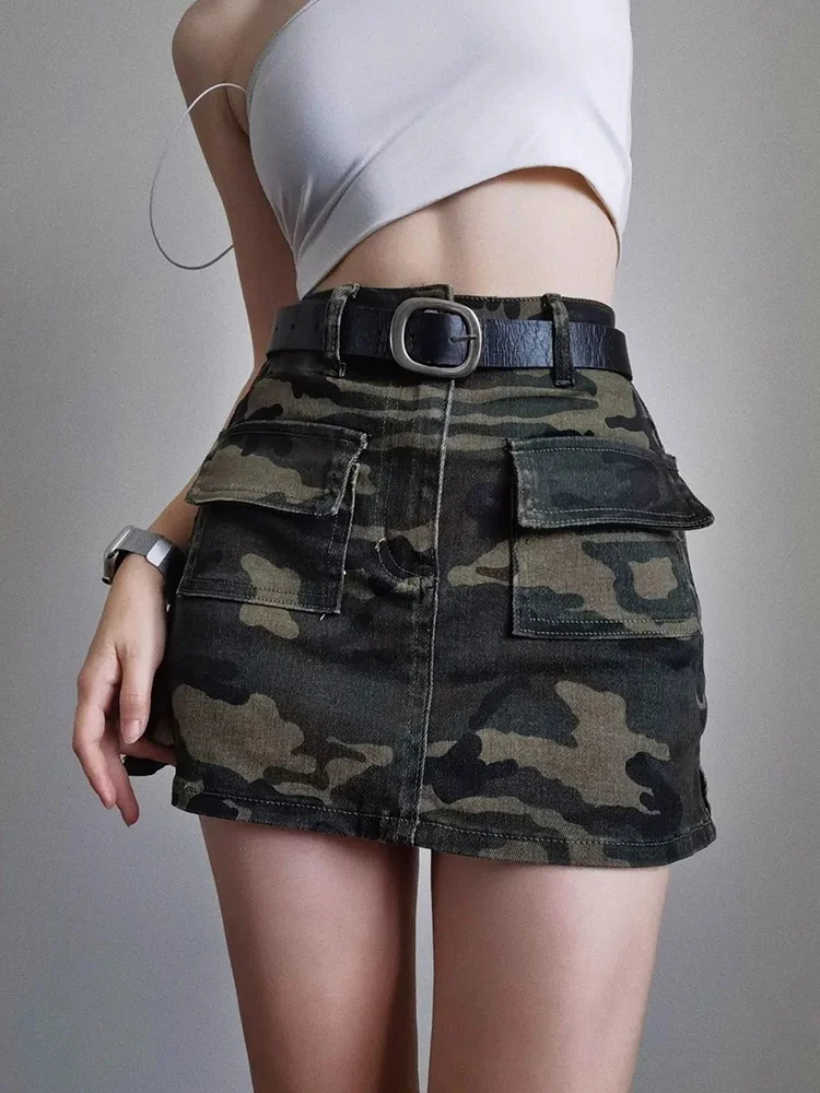 Sexy Women Streetwear Camouflage Cargo Skirt High Waist American Retro Mini Skirts Harajuku Female Pockets A Line Skirt New
Sexy Women Streetwear Camouflage Cargo Skirt High Waist American Retro Mini Skirts Harajuku Female Pockets A Line Skirt New