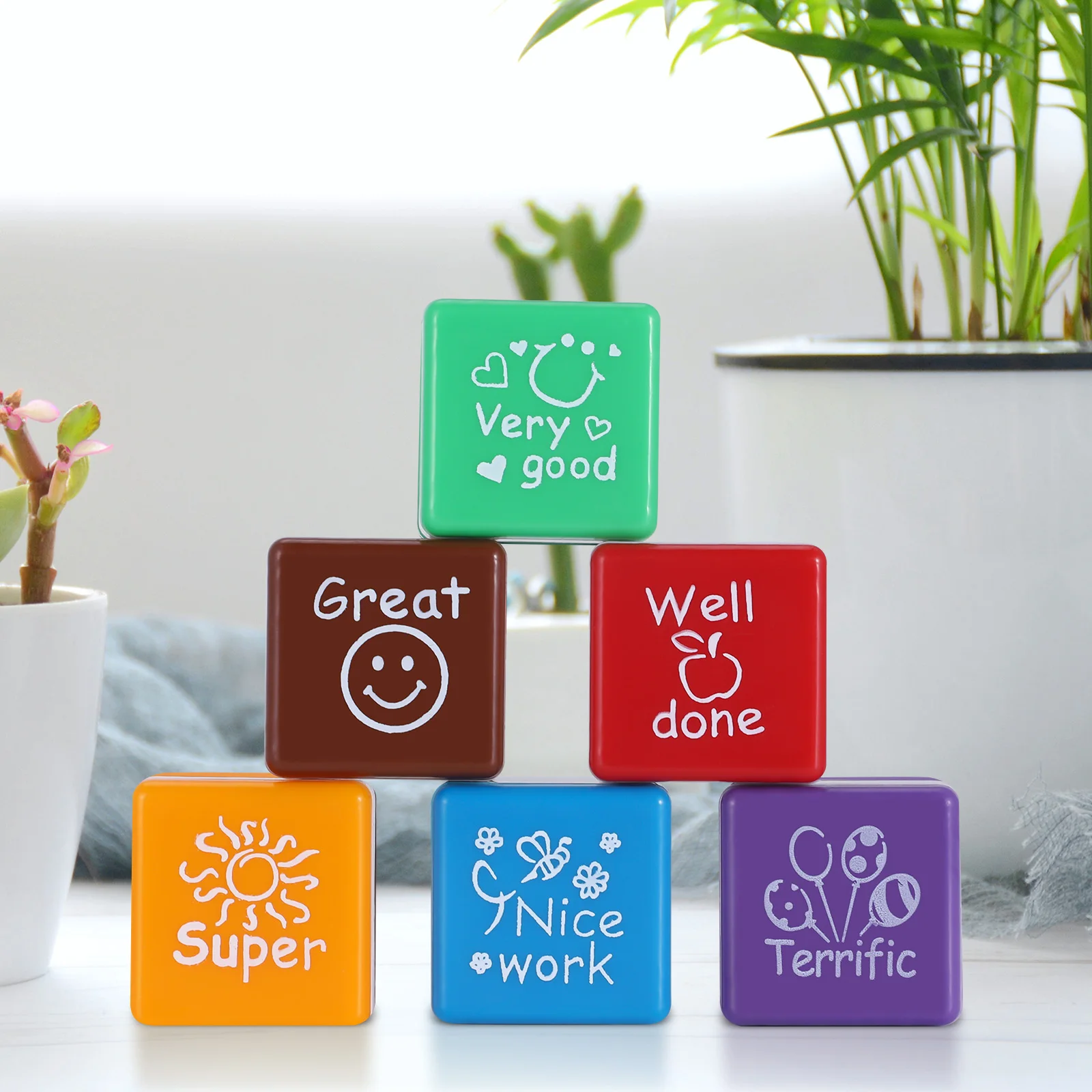 6Pcs ABS English Teacher Encourage Stamp Portable Self-inking Home School Preschool Stamps Teaching Tool with Lid
6Pcs ABS English Teacher Encourage Stamp Portable Self-inking Home School Preschool Stamps Teaching Tool with Lid