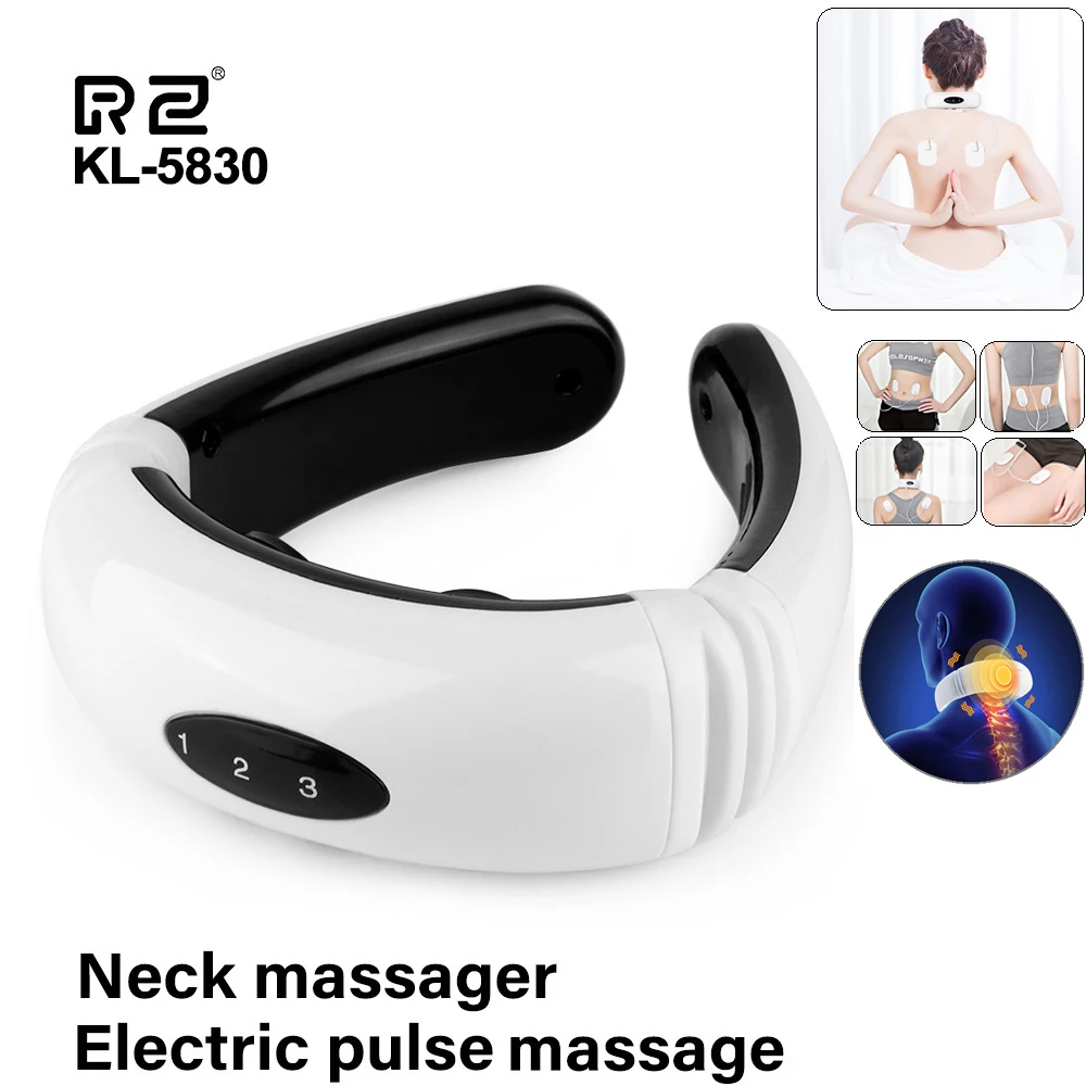 

Electric Neck Massager & Pulse Back Far Infrared Heating Pain Relief Tool Health Care Relaxation Intelligent Cervical Massager
