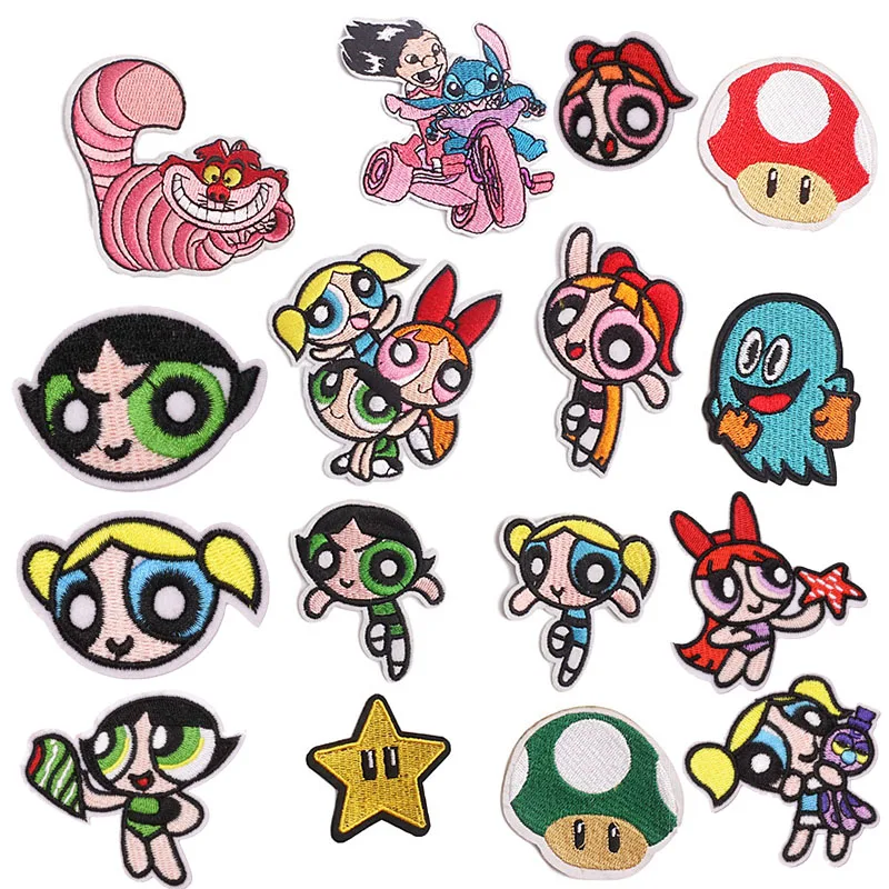 5pcs Cartoon Anime Red Green Mushroom Embroidery Cloth Stickers Powerpuff Girl Flying Policewoman Patch DIY T-shirt Jeans Decals
5pcs Cartoon Anime Red Green Mushroom Embroidery Cloth Stickers Powerpuff Girl Flying Policewoman Patch DIY T-shirt Jeans Decals
