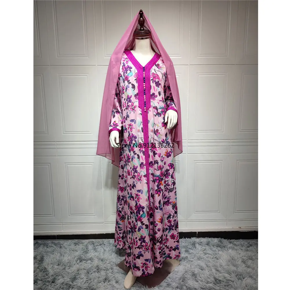 Floral Printed Jalabiya Arab Party Evening Ball Gown Dubai Saudi Abayas for Women Islam Ramadan Eid Muslim Dress Moroccan Caftan
Floral Printed Jalabiya Arab Party Evening Ball Gown Dubai Saudi Abayas for Women Islam Ramadan Eid Muslim Dress Moroccan Caftan