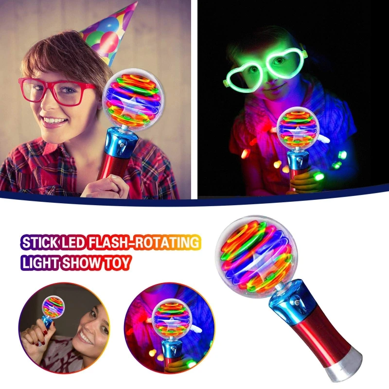 1Pc Glowing Star Round Ball Sticks Light Up Spinning Ball Wand Stick Party Supplies Glowing LED Stick Toy Light Show Favor
1Pc Glowing Star Round Ball Sticks Light Up Spinning Ball Wand Stick Party Supplies Glowing LED Stick Toy Light Show Favor