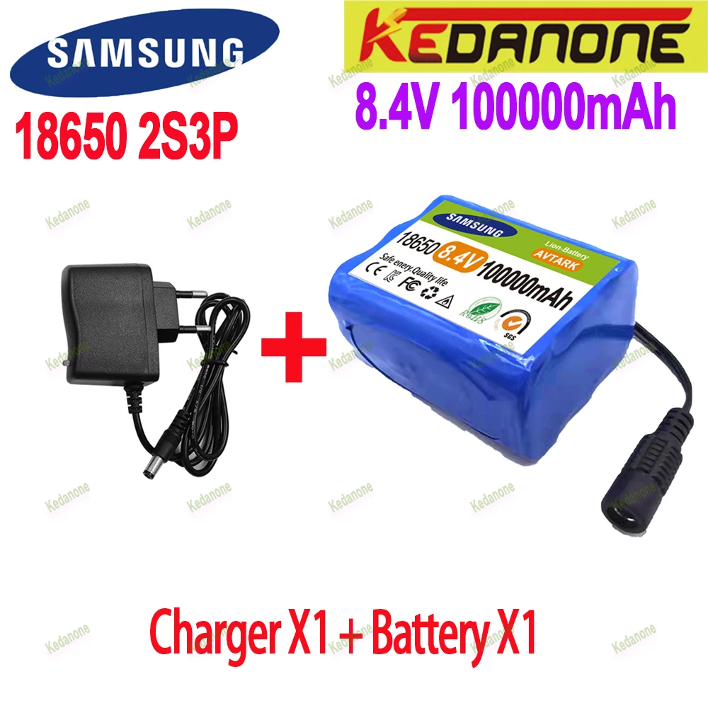 8.4V 100000mAh Emergency DIY 18650 Lithium Battery Pack 2S3P 100AH Fishing LED Light Bluetooth Speaker 7.4V Lithium Ion Battery
8.4V 100000mAh Emergency DIY 18650 Lithium Battery Pack 2S3P 100AH Fishing LED Light Bluetooth Speaker 7.4V Lithium Ion Battery