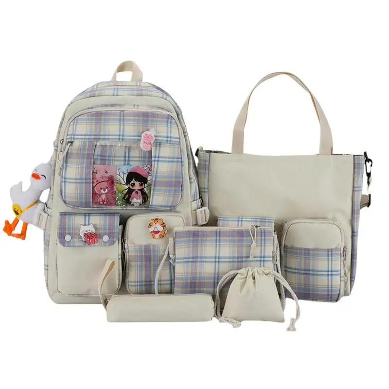 School Backpack For Girls Breathable 5PCS/Set Cute Backpack Large Capacity Girls Backpacks Ages 8-10 For Spine Protection
School Backpack For Girls Breathable 5PCS/Set Cute Backpack Large Capacity Girls Backpacks Ages 8-10 For Spine Protection