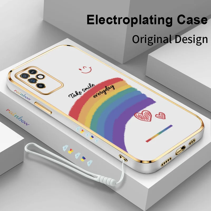 Rainbow Smiley Sweet for Infinix Note 10 11 12 Pro 5G NFC Note 8 8i 11S 12 G96 Wristband Electroplating Phone Case
Rainbow Smiley Sweet for Infinix Note 10 11 12 Pro 5G NFC Note 8 8i 11S 12 G96 Wristband Electroplating Phone Case