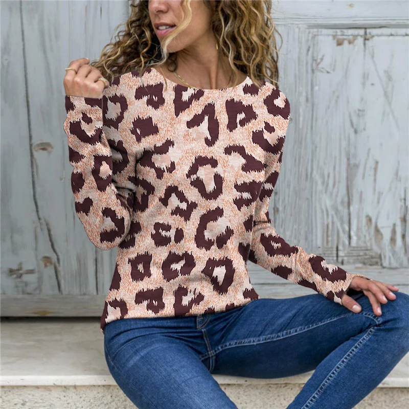 Fashion Leopard Printed Oversized T-shirt Tunic Woman Clothes Casual Loose Pullover Tops 2022 Spring New Long Sleeve O-neck Tees
Fashion Leopard Printed Oversized T-shirt Tunic Woman Clothes Casual Loose Pullover Tops 2022 Spring New Long Sleeve O-neck Tees