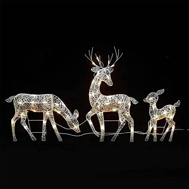 Christmas Reindeer Outdoor Garden Lighted Decoration With LED Light Glowing Glitter Elk Deer Statue Home Decor 2023
Christmas Reindeer Outdoor Garden Lighted Decoration With LED Light Glowing Glitter Elk Deer Statue Home Decor 2023
