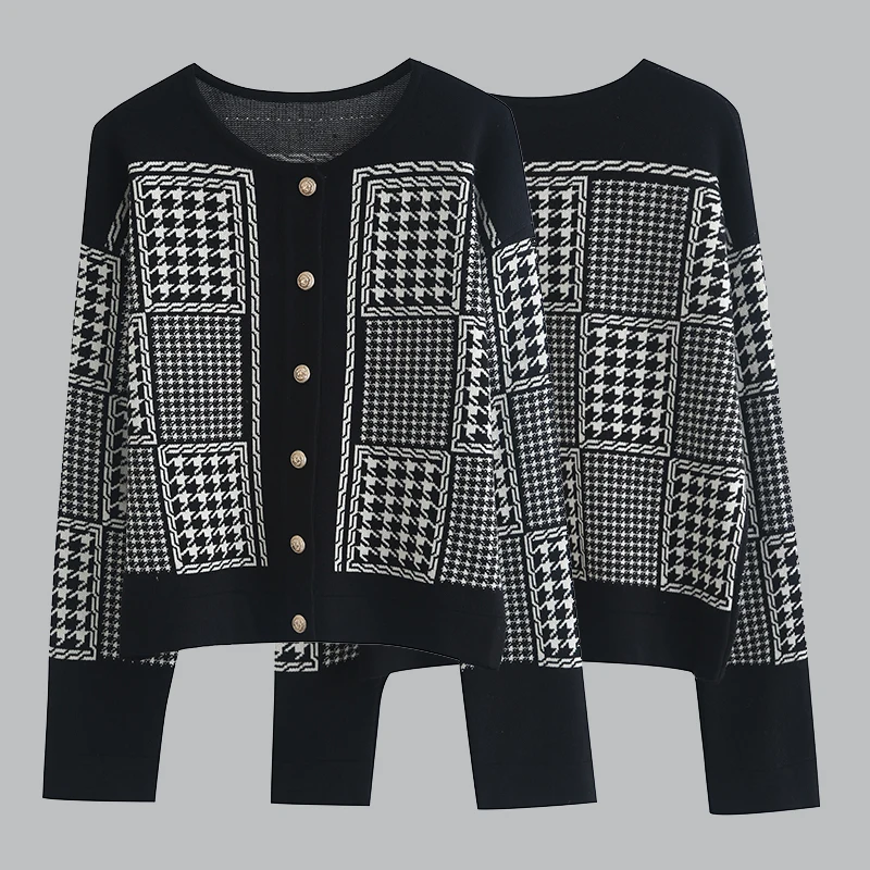 Осень-зима 2022, женский свитер в клетку в Корейском стиле, мягкие вязаные винтажные кардиганы, Женская куртка, топы, джемпер
Осень-зима 2022, женский свитер в клетку в Корейском стиле, мягкие вязаные винтажные кардиганы, Женская куртка, топы, джемпер