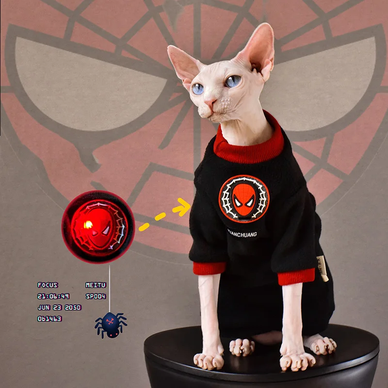 Hairless Cat Costume Devon Rex Conies Clothes Kitten Outftis Autumn Winter Pet Apparel Thick Warm Velvet Sphynx Cat Sweater
Hairless Cat Costume Devon Rex Conies Clothes Kitten Outftis Autumn Winter Pet Apparel Thick Warm Velvet Sphynx Cat Sweater