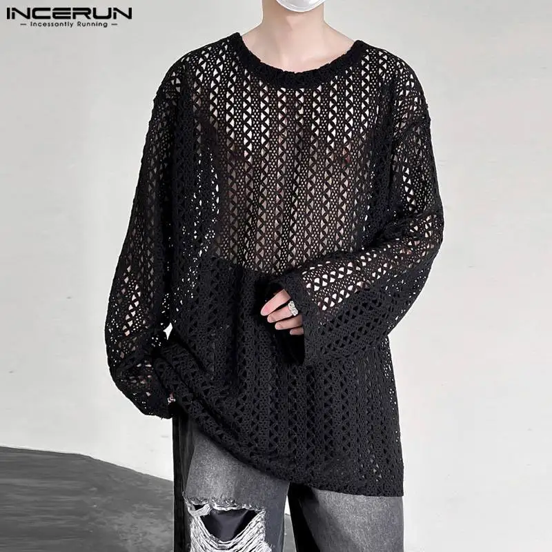 Топы INCERUN 2023, сексуальные новые мужские прозрачные сетчатые футболки с вырезами, Повседневная Уличная одежда, универсальная трикотажная женская футболка с длинным рукавом
Топы INCERUN 2023, сексуальные новые мужские прозрачные сетчатые футболки с вырезами, Повседневная Уличная одежда, универсальная трикотажная женская футболка с длинным рукавом