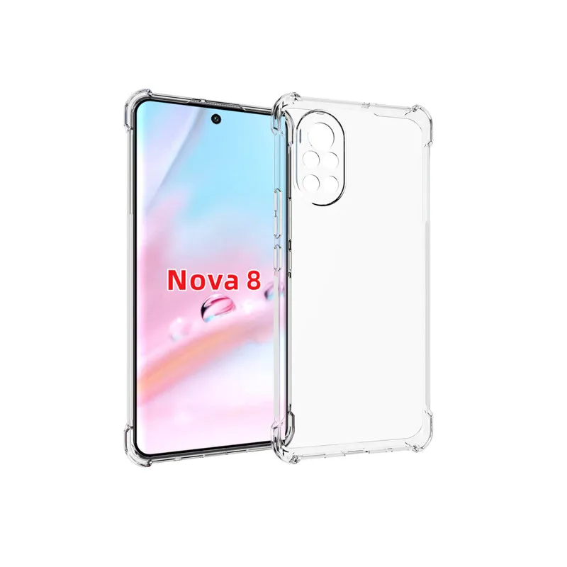 Прозрачный полноразмерный чехол из ТПУ для Huawei Nova 8, четыре угла, противоударный силиконовый защитный мягкий чехол
Прозрачный полноразмерный чехол из ТПУ для Huawei Nova 8, четыре угла, противоударный силиконовый защитный мягкий чехол