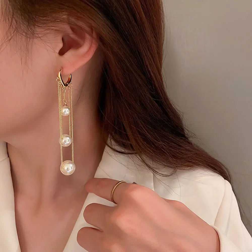 Temperament Gold Color Tassel Chain Earrings Korean Style Elegant Pearl Drop Earrings for Women Party Jewelry
Temperament Gold Color Tassel Chain Earrings Korean Style Elegant Pearl Drop Earrings for Women Party Jewelry