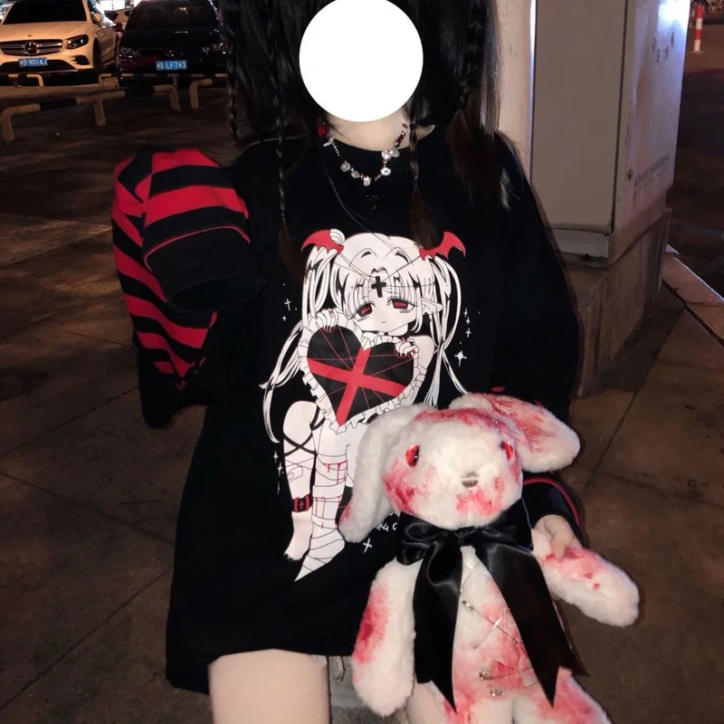 Y2k Harajuku Pullover Women Gothic Style Sweater Fake Two-piece Long-sleeve Loose Streetwear Sweatshirt Female Punk Jacket Coat
Y2k Harajuku Pullover Women Gothic Style Sweater Fake Two-piece Long-sleeve Loose Streetwear Sweatshirt Female Punk Jacket Coat