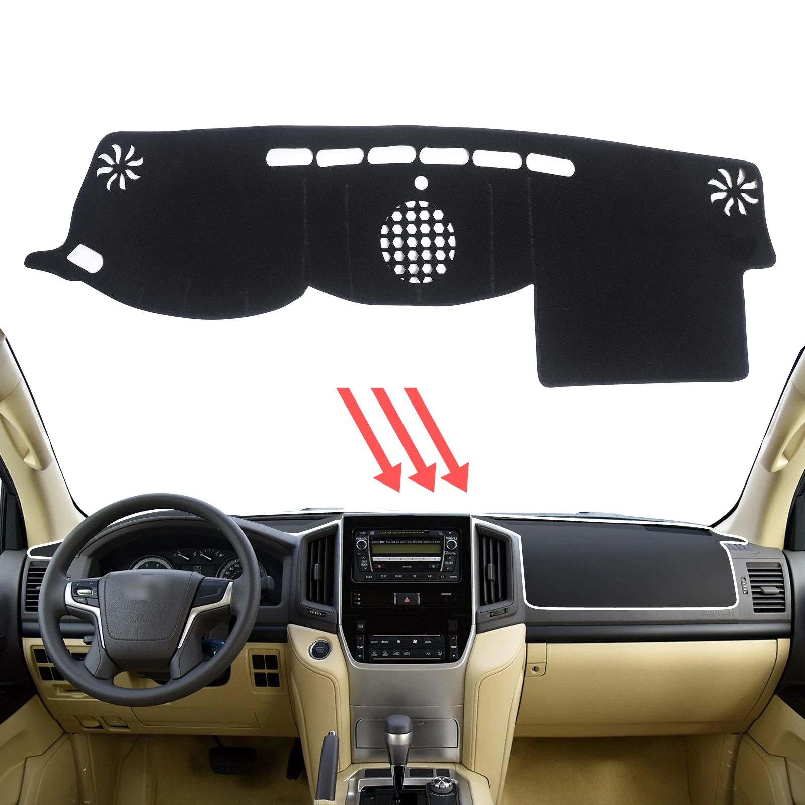 Anti-Slip Dash Mat for Toyota Land Cruiser LC200 2016 - 2021 Dashboard Pad Protective Dashmat Cover Sunshade Carpet Accessories
Anti-Slip Dash Mat for Toyota Land Cruiser LC200 2016 - 2021 Dashboard Pad Protective Dashmat Cover Sunshade Carpet Accessories