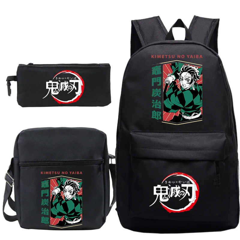Demon Slayer Kamado Tanjirou Cosplay Backpacks Anime Schoolbag Cartoon Kawaii Bookbag 3pcs/set Children Backpack Travel Rucksack 
Demon Slayer Kamado Tanjirou Cosplay Backpacks Anime Schoolbag Cartoon Kawaii Bookbag 3pcs/set Children Backpack Travel Rucksack