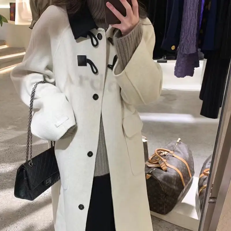 2022 Women Autumn Winter New Double-faced Cashmere Coats Female Long Woolen Jackets Ladies Loose Wool Blends Outerwear F383
2022 Women Autumn Winter New Double-faced Cashmere Coats Female Long Woolen Jackets Ladies Loose Wool Blends Outerwear F383