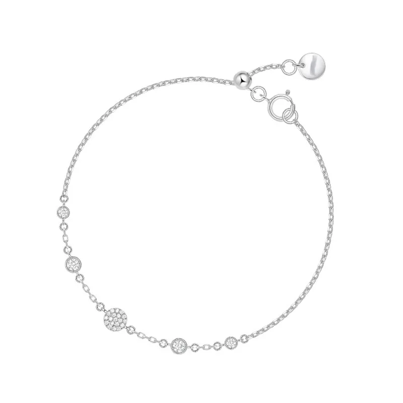 Fashion 925 Sterling Silver Exquisite Round Disc Bracelet micro pave Cubic Zirconia Stones Women Fine Jewelry
Fashion 925 Sterling Silver Exquisite Round Disc Bracelet micro pave Cubic Zirconia Stones Women Fine Jewelry