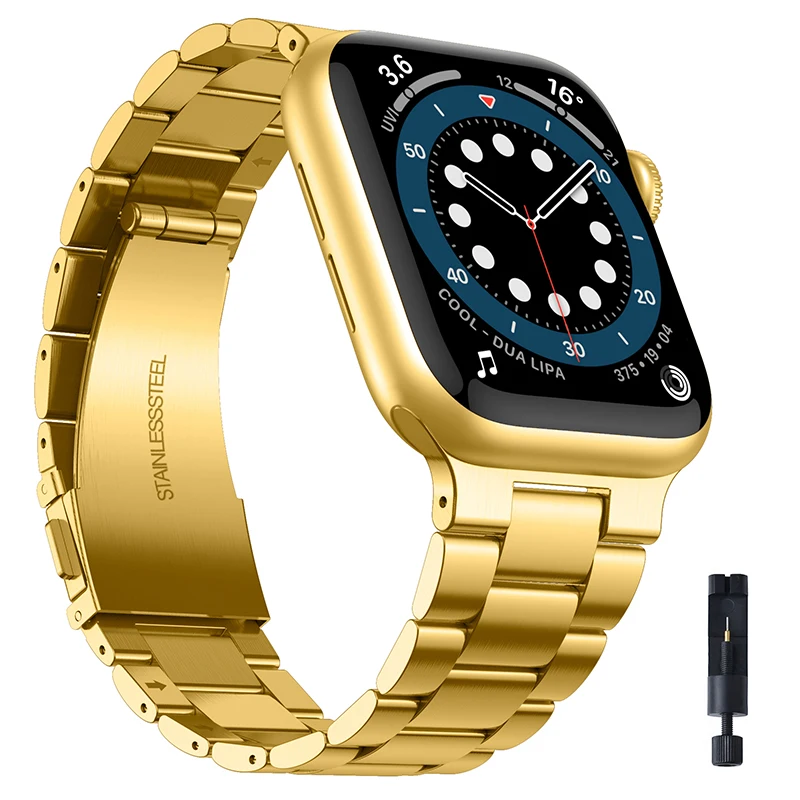 Stainless Steel Strap For Apple Watch Series 7 41MM 45MM Metal Bracelet Band for iWatch Series 3 4 5 6 SE 44mm 40mm 42MM 38MM
Stainless Steel Strap For Apple Watch Series 7 41MM 45MM Metal Bracelet Band for iWatch Series 3 4 5 6 SE 44mm 40mm 42MM 38MM