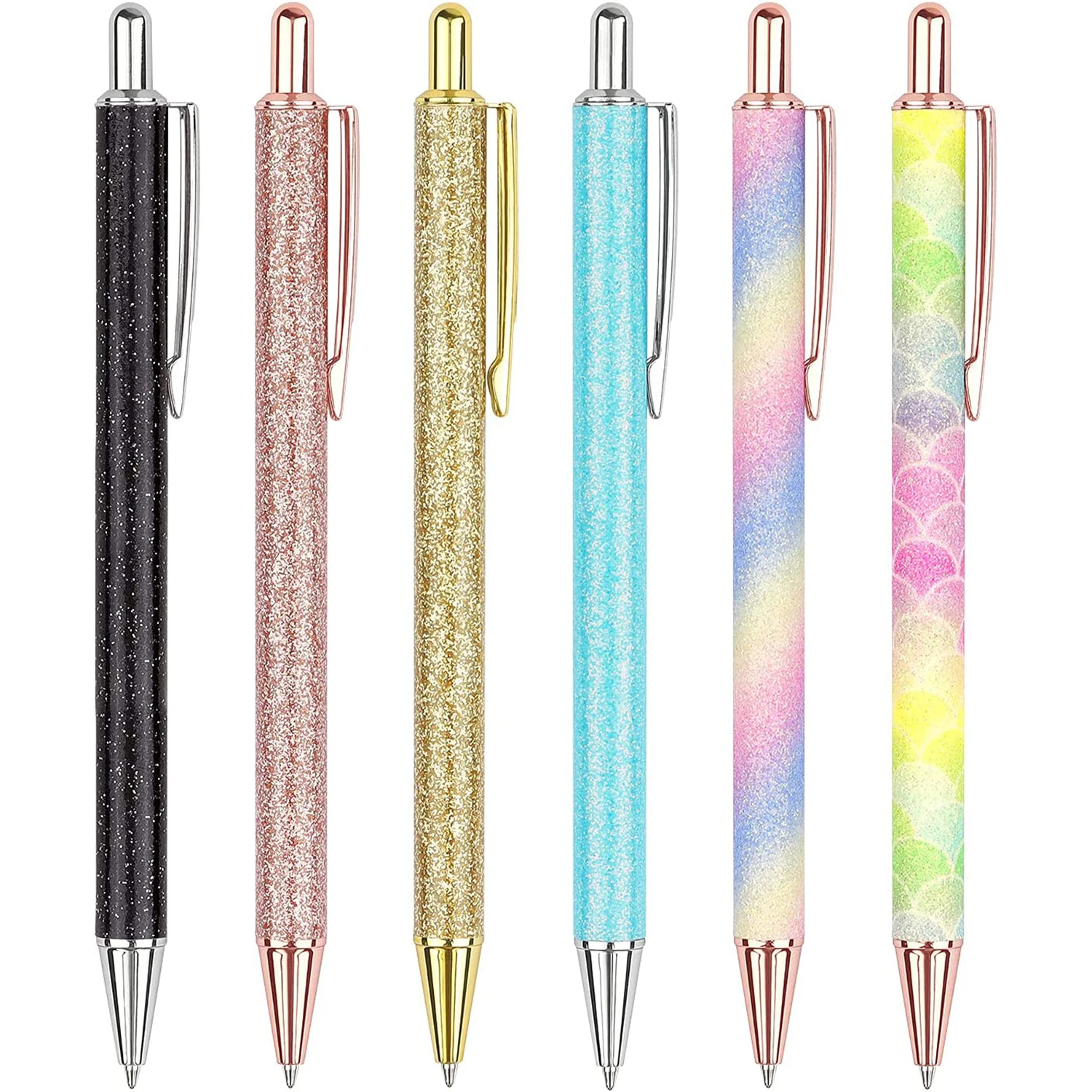 Ballpoint Pens, Glitter Rose Gold Click Ball Pens, Metal Retractable Pen, Black Ink Medium Point 1mm, Gifts and Office Supplies
Ballpoint Pens, Glitter Rose Gold Click Ball Pens, Metal Retractable Pen, Black Ink Medium Point 1mm, Gifts and Office Supplies