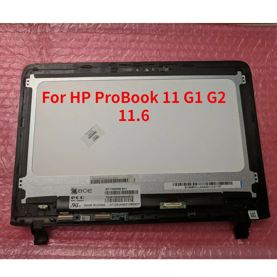 For HP ProBook 11 G1 G2 11.6" Touch Screen + Digitizer LCD LED Assembly Display Panel Replacement With Frame Bezel New Grade A+
For HP ProBook 11 G1 G2 11.6" Touch Screen + Digitizer LCD LED Assembly Display Panel Replacement With Frame Bezel New Grade A+