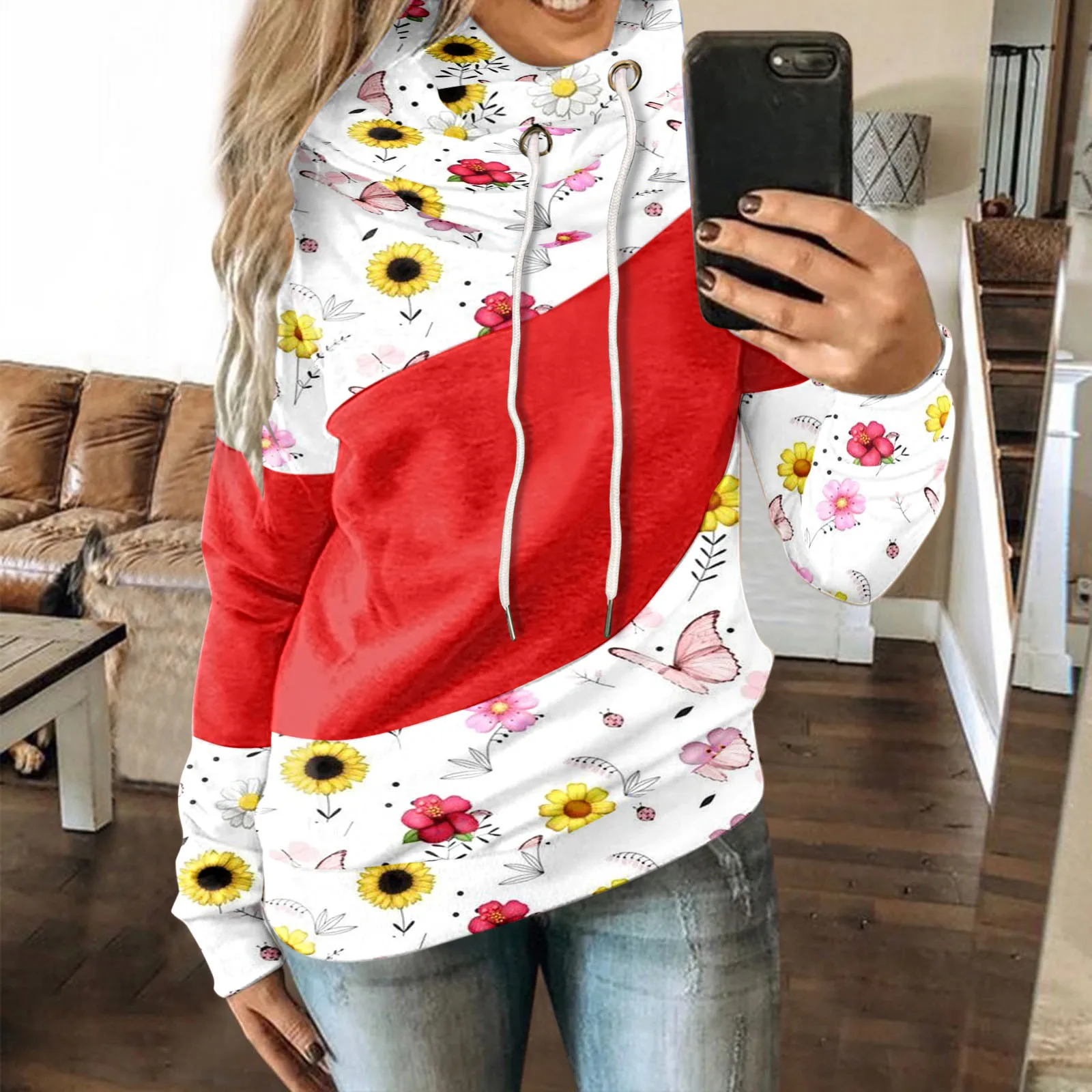 Sports Long Hooded Sweatshirt Women Casual Printed Fashion Sweatshirt Sleeve Flower Polyester Sweatshirt Women Thin Tunic Hoodie
Sports Long Hooded Sweatshirt Women Casual Printed Fashion Sweatshirt Sleeve Flower Polyester Sweatshirt Women Thin Tunic Hoodie