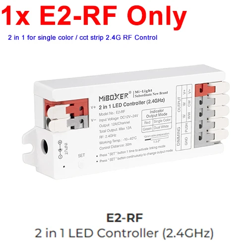 MiBoxer 2.4G RF Пульт дистанционного управления E2-RF 2 в 1 E3-RF 3 в 1 Светодиодный контроллер Одноцветный двойной белый RGB RGBW RGBCCT Светодиодная лента Диммер
MiBoxer 2.4G RF Пульт дистанционного управления E2-RF 2 в 1 E3-RF 3 в 1 Светодиодный контроллер Одноцветный двойной белый RGB RGBW RGBCCT Светодиодная лента Диммер