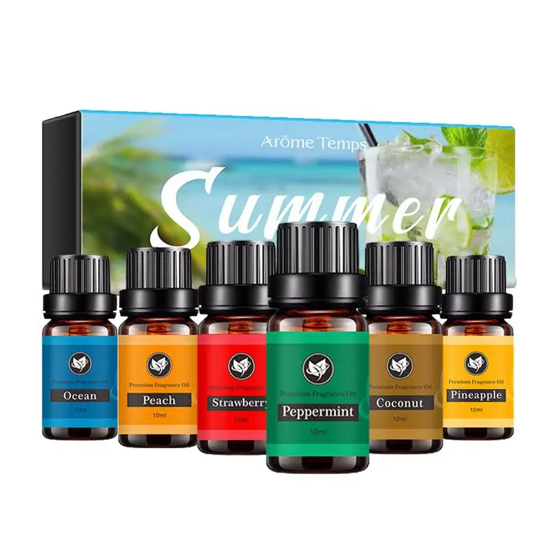 Essential Oil Set Of 6 Fruit Fragrance Oils 100 Pure Aromatherapy Oils For Diffuser Humidifier Massage Skin & Hair Care Good 
Essential Oil Set Of 6 Fruit Fragrance Oils 100 Pure Aromatherapy Oils For Diffuser Humidifier Massage Skin & Hair Care Good