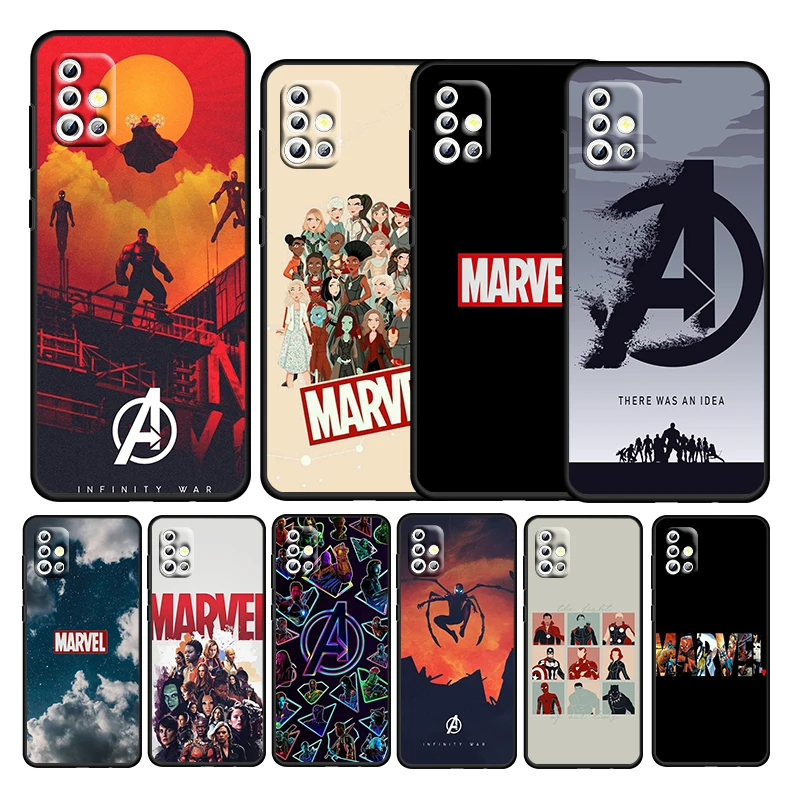 Marvel Hero Logo Hot For Samsung Galaxy A52S A72 A71 A52 A51 A12 A32 A21S 4G 5G TPU Soft Black Silicone Phone Case Capa Fundas
Marvel Hero Logo Hot For Samsung Galaxy A52S A72 A71 A52 A51 A12 A32 A21S 4G 5G TPU Soft Black Silicone Phone Case Capa Fundas