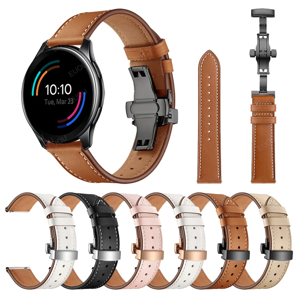 22MM Leather Strap For Oneplus Watch Smartwatch Band butterfly buckle Watchband Bracelet Replace Accessories Fashion wriststrap
22MM Leather Strap For Oneplus Watch Smartwatch Band butterfly buckle Watchband Bracelet Replace Accessories Fashion wriststrap