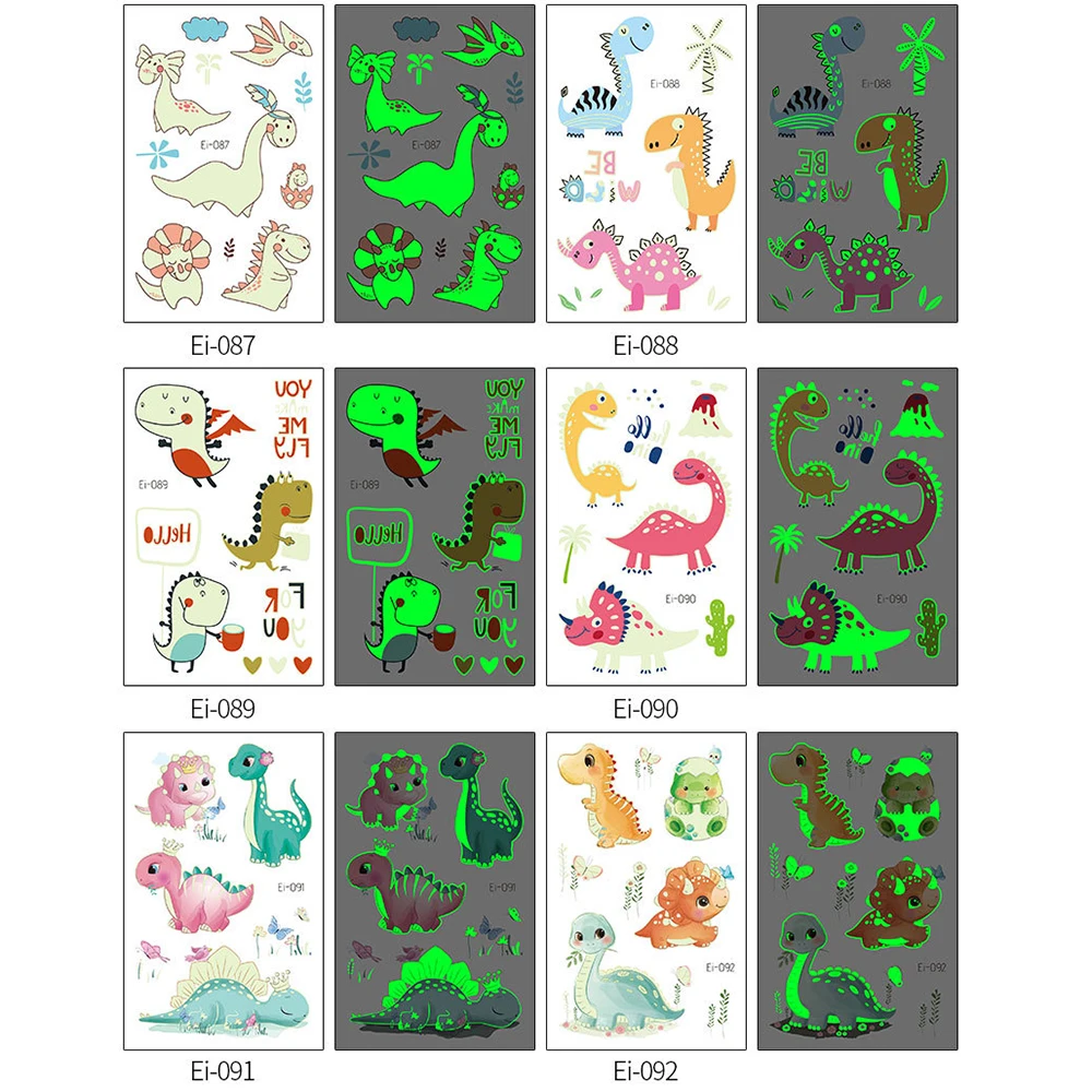 Luminous Dinosaur Kids Tattoo Stickers Cartoon Fun Stickers Temporary Tattoo on Face Arm Leg for Child Body Art Decoration
Luminous Dinosaur Kids Tattoo Stickers Cartoon Fun Stickers Temporary Tattoo on Face Arm Leg for Child Body Art Decoration