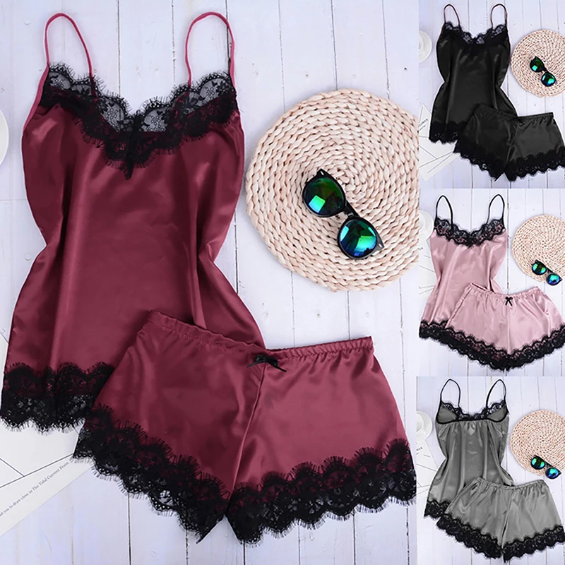 Sexy Lingerie Lace Sleepwear Nightdress Women Beach Dress Short Sleeveless Ladies Satin Nightgown Through La Sleepwear
Sexy Lingerie Lace Sleepwear Nightdress Women Beach Dress Short Sleeveless Ladies Satin Nightgown Through La Sleepwear