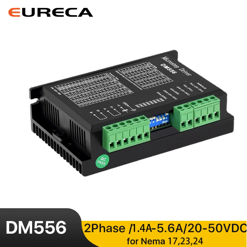 DM556 Stepper Driver 2 Phase 20-50V DC 1.4-5.6A for Nema 17 Nema 23 Stepper Motor Digital Controller CNC Engraving Machine Tools
DM556 Stepper Driver 2 Phase 20-50V DC 1.4-5.6A for Nema 17 Nema 23 Stepper Motor Digital Controller CNC Engraving Machine Tools