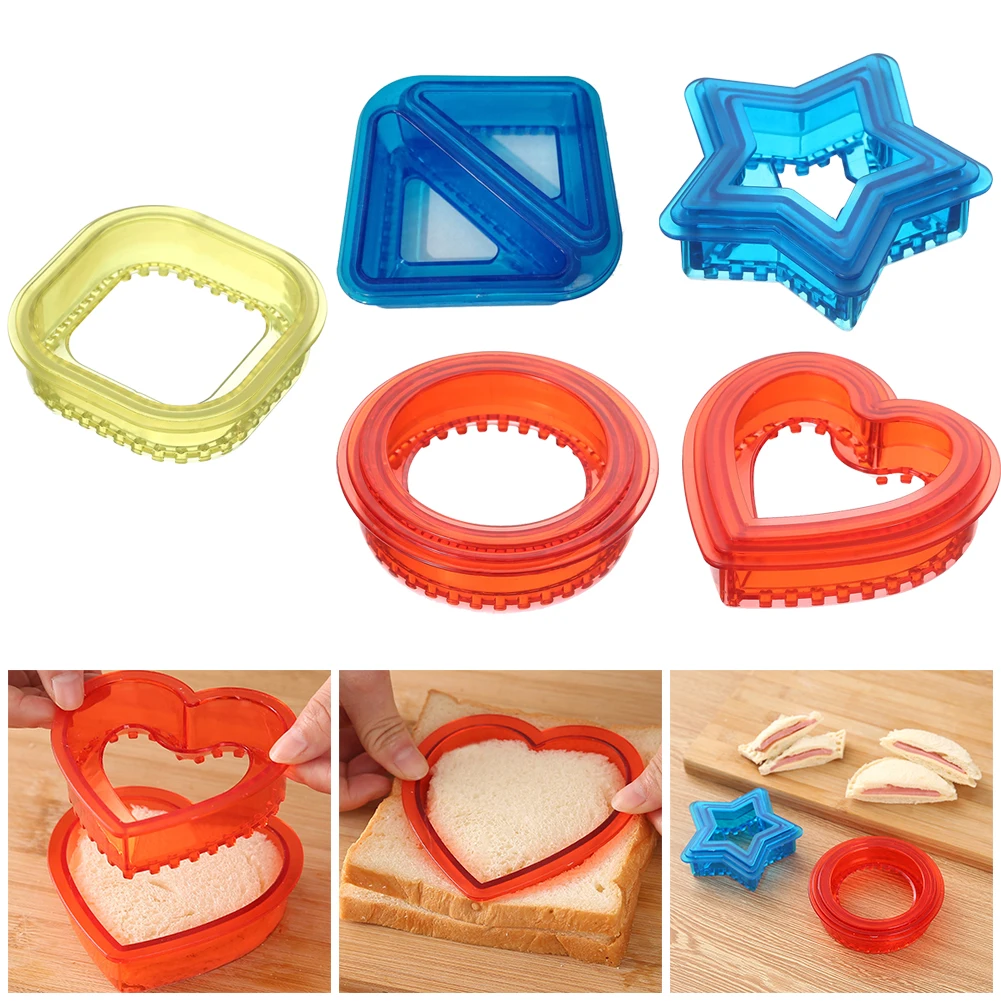 Sandwich Mould Cutter And Sealer Set Bread Mold Cake Biscuit Embossing Device Crust Cookie Cutter Baking Pastry Tools
Sandwich Mould Cutter And Sealer Set Bread Mold Cake Biscuit Embossing Device Crust Cookie Cutter Baking Pastry Tools