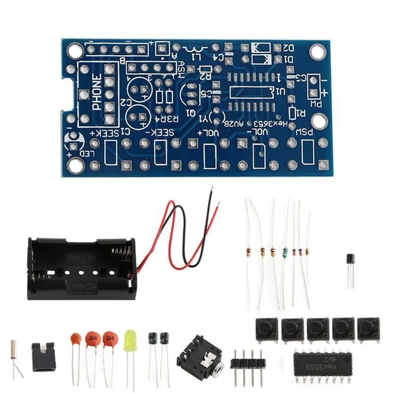 RDA5807 DIY Electronic Kits Wireless Stereo FM Radio Receiver Module PCB 76MHz-108MHz DC 1.8V-3.6V
RDA5807 DIY Electronic Kits Wireless Stereo FM Radio Receiver Module PCB 76MHz-108MHz DC 1.8V-3.6V