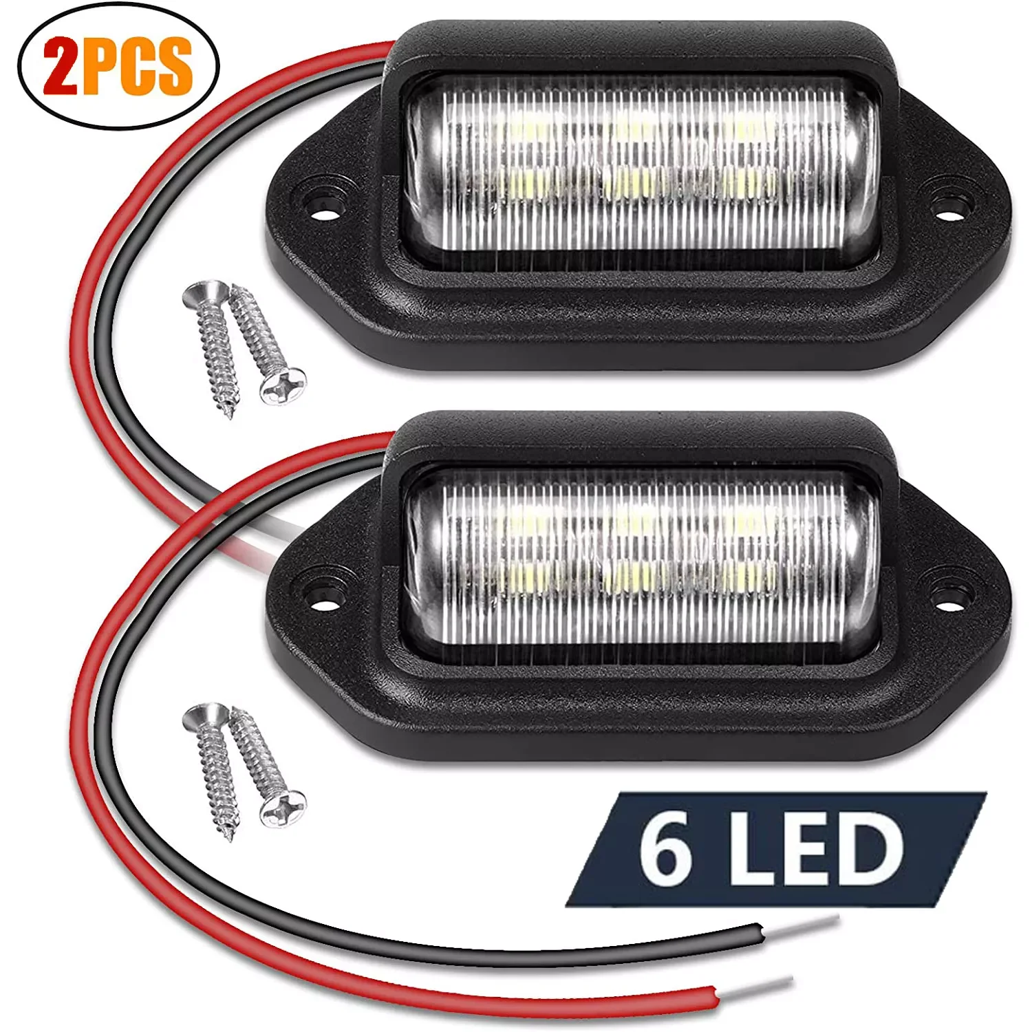 2Pcs 6-LED Car License Plate Lights Boat Truck Trailer Step Lamps Car Accessories Parts 12V Replacement Signal Light
2Pcs 6-LED Car License Plate Lights Boat Truck Trailer Step Lamps Car Accessories Parts 12V Replacement Signal Light
