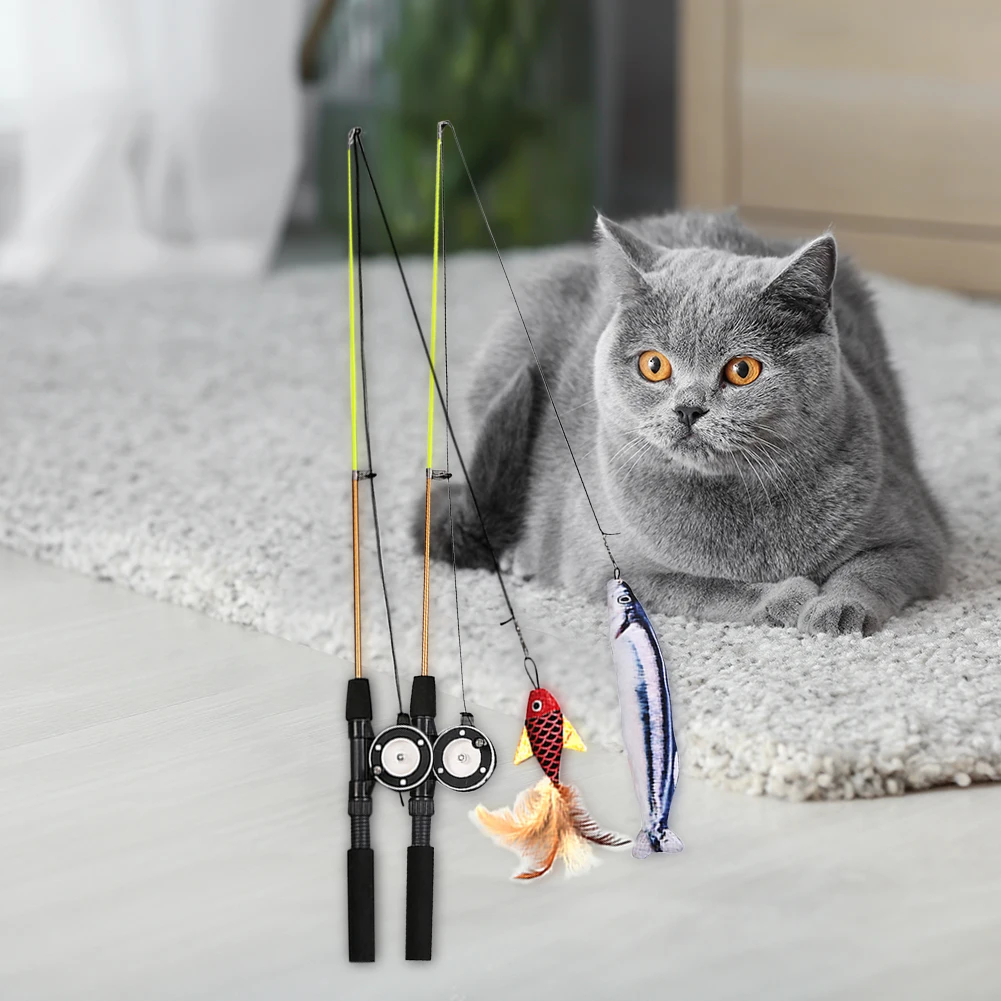 Teaser Feather Fishing Pole Cat Wand Stick Retractable Rod Head Changing Pet Toy Simulatie Interactieve Training Cat Speelgoed
Teaser Feather Fishing Pole Cat Wand Stick Retractable Rod Head Changing Pet Toy Simulatie Interactieve Training Cat Speelgoed