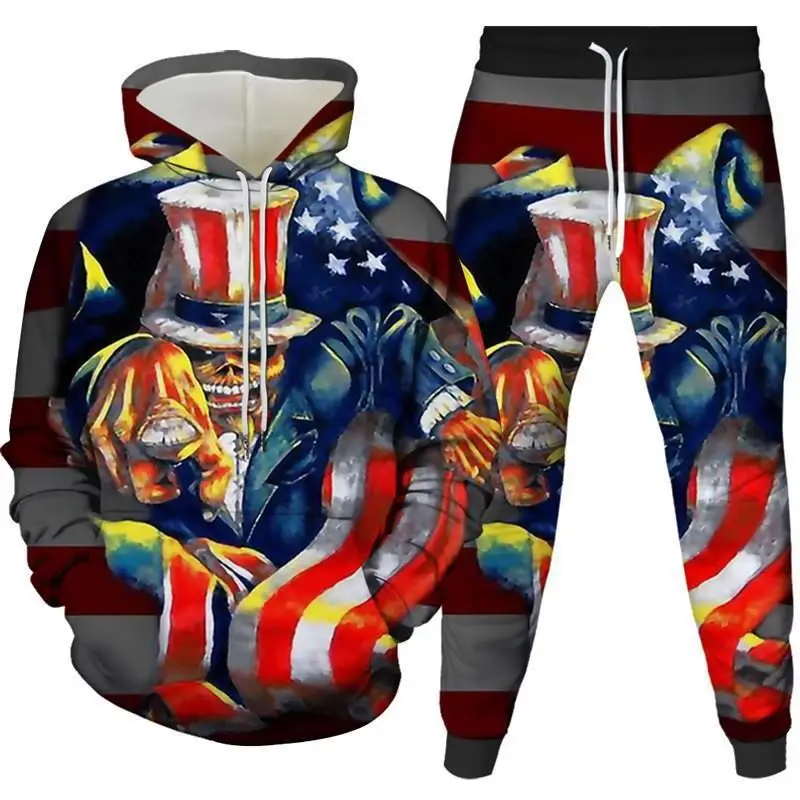 Autumn Winter Tracksuit Sets Gothic Punk 3D Skull Printed Unisex Hoodie Pants Set Fashion Hip Hop Streetwear Men Jogging Suits
Autumn Winter Tracksuit Sets Gothic Punk 3D Skull Printed Unisex Hoodie Pants Set Fashion Hip Hop Streetwear Men Jogging Suits