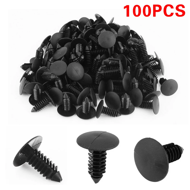 8mm Plastic Rivets Clips for Auto Fender Trunk Roof Door Trim Panel Bumper Retainer Fasteners Car Universal Accessories 100pcs
8mm Plastic Rivets Clips for Auto Fender Trunk Roof Door Trim Panel Bumper Retainer Fasteners Car Universal Accessories 100pcs