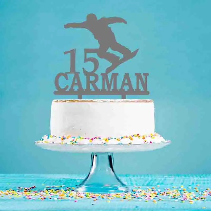 Personalized Snowboard Cake Topper Custom Name Age Snowboarder Silhouette For Snowboarder Birthday Party Cake Decoration Topper
Personalized Snowboard Cake Topper Custom Name Age Snowboarder Silhouette For Snowboarder Birthday Party Cake Decoration Topper