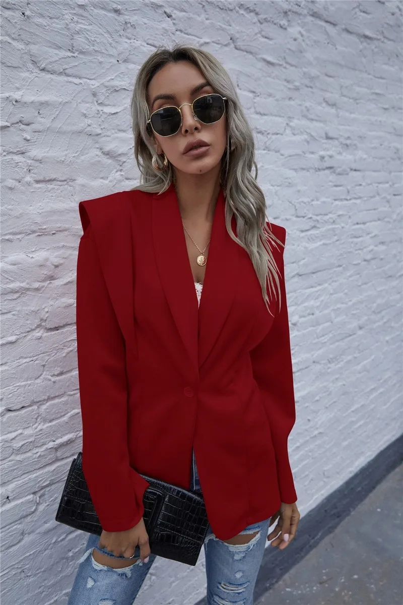 New Fashion Waistcoat Style Blazer Women Solid Colors Single Button Casual Office Blazer Suit Lady Work All Match Formal Clothes
New Fashion Waistcoat Style Blazer Women Solid Colors Single Button Casual Office Blazer Suit Lady Work All Match Formal Clothes