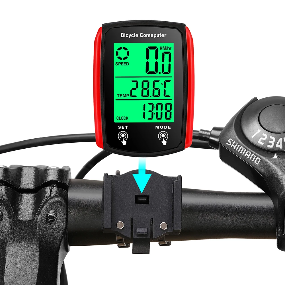 

Bicycle Computer Bike Night Vision Stopwatch Wired Waterproof Speedometer Odometer Cycling Speed Counter Bicycle Accessories