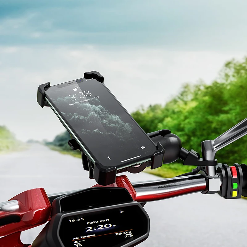 KEWIG Upgraded Motorcycle Phone Holder 15W Wireless Charger USB QC3.0 Fast Charging Bike Smartphone Stand 360 Cellphone Support
KEWIG Upgraded Motorcycle Phone Holder 15W Wireless Charger USB QC3.0 Fast Charging Bike Smartphone Stand 360 Cellphone Support