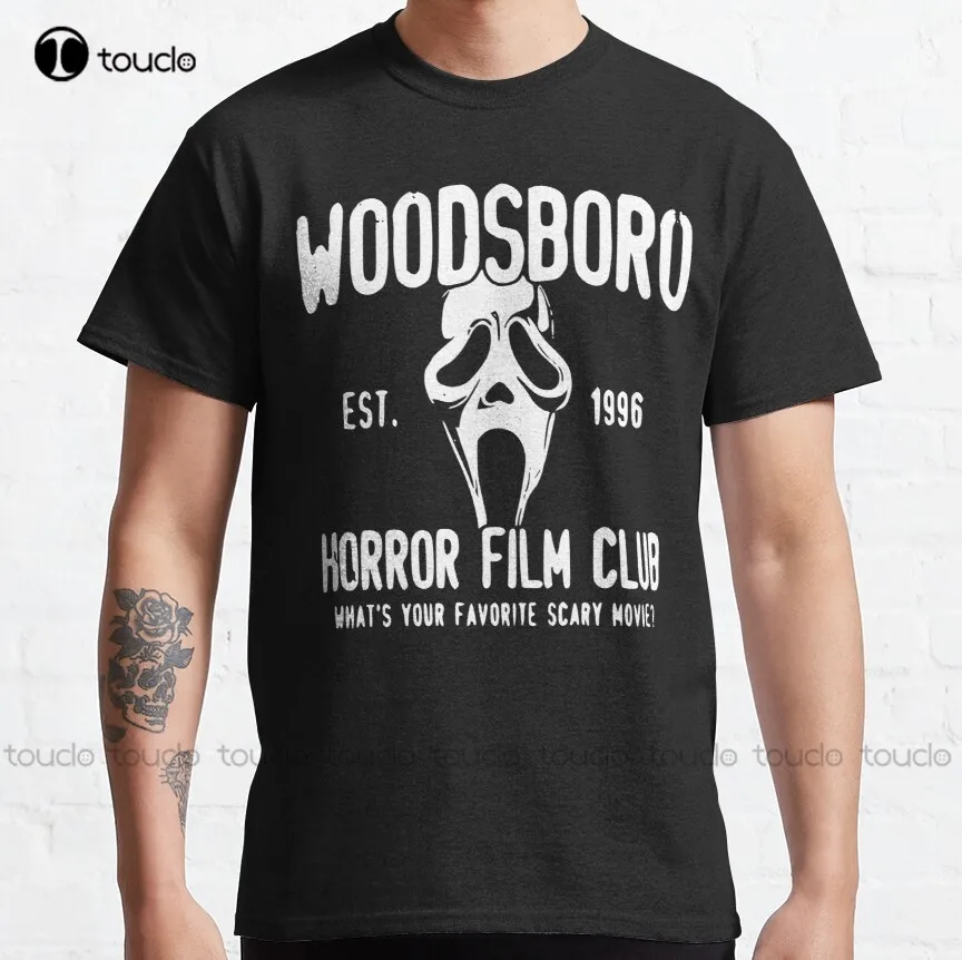 Woodsboro Horror Film Club Classic T-Shirt Alien Shirt Custom Aldult Teen Unisex Digital Printing Tee Shirt Fashion Funny New
Woodsboro Horror Film Club Classic T-Shirt Alien Shirt Custom Aldult Teen Unisex Digital Printing Tee Shirt Fashion Funny New