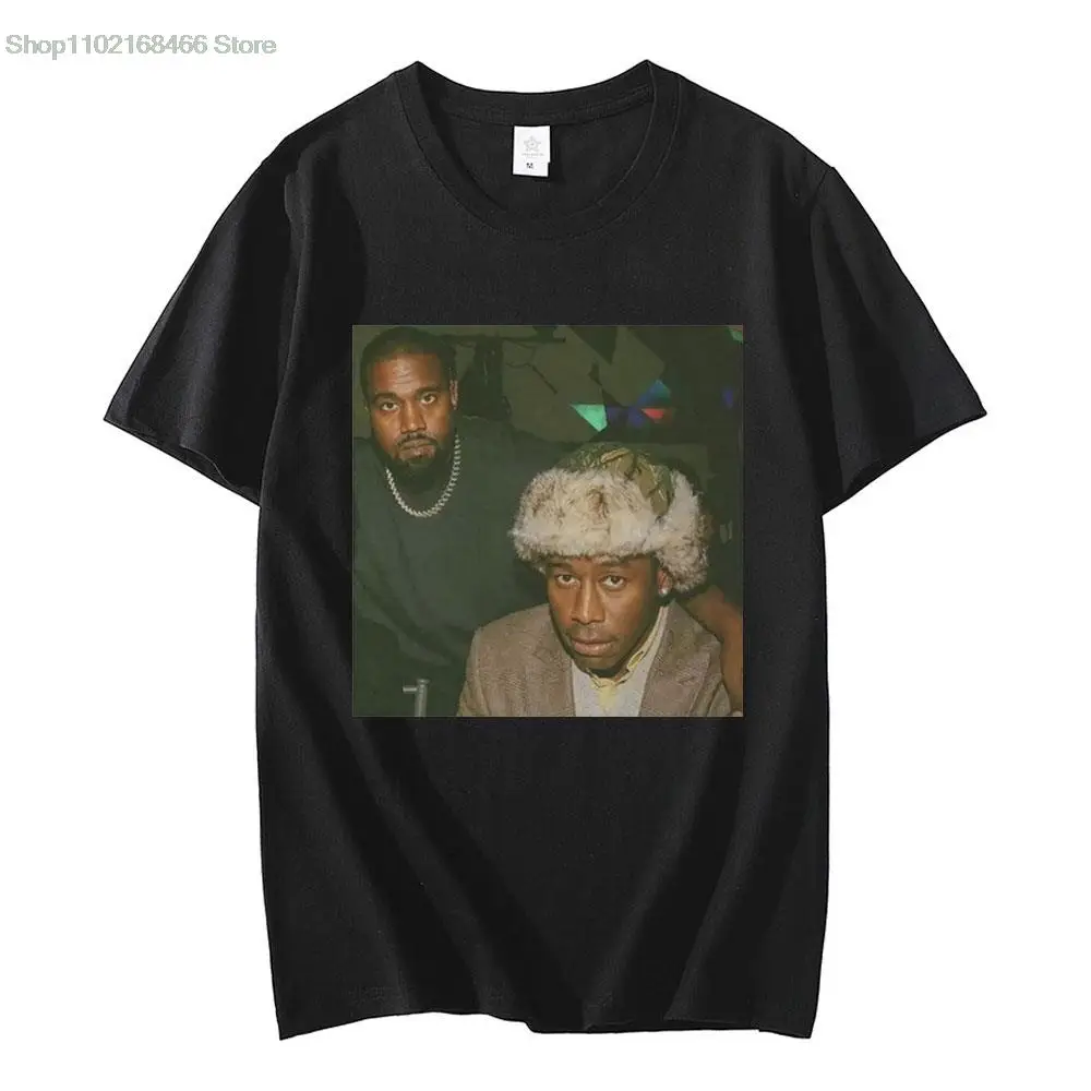 Rapper Kanye West Tyler The Creator Graphics Print T-shirt 90s Vintage Hip Hop T Shirt Fashion Casual T-Shirts Hipster Men Tops
Rapper Kanye West Tyler The Creator Graphics Print T-shirt 90s Vintage Hip Hop T Shirt Fashion Casual T-Shirts Hipster Men Tops