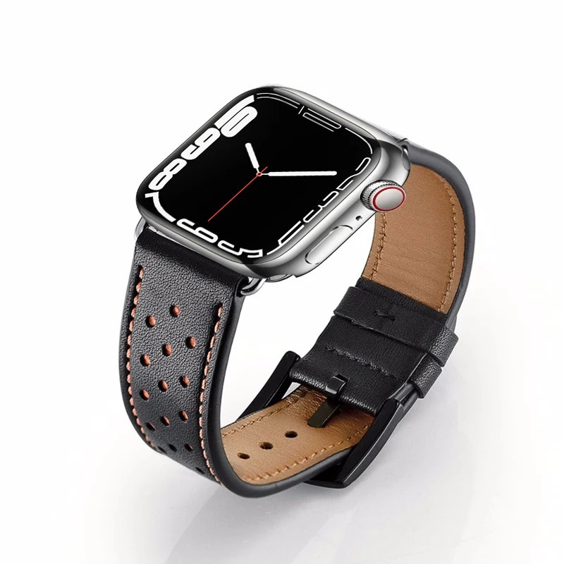Genuine Leather strap For Apple Watch Band 45mm 41mm 44mm 40mm 42mm/38mm iwatch Series 7 6 5 4 3 se Crazy Horse pattern bracelet
Genuine Leather strap For Apple Watch Band 45mm 41mm 44mm 40mm 42mm/38mm iwatch Series 7 6 5 4 3 se Crazy Horse pattern bracelet