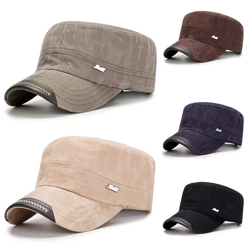 New Fashion Branded Men Military Cap Summer Casual Cadet Hat Washed Cotton Flat Top Caps Female Vintage Army Hats Bone Man Cap
New Fashion Branded Men Military Cap Summer Casual Cadet Hat Washed Cotton Flat Top Caps Female Vintage Army Hats Bone Man Cap