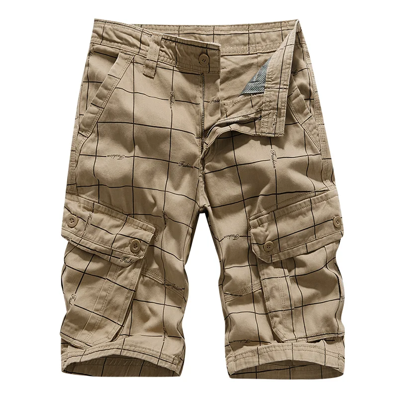 Summer Fashion Multi-pocket Cargo Shorts Mens Plaid Pirnt Shorts Streetwear Khaki Tactical Short Pants Casual Shorts for Man
Summer Fashion Multi-pocket Cargo Shorts Mens Plaid Pirnt Shorts Streetwear Khaki Tactical Short Pants Casual Shorts for Man